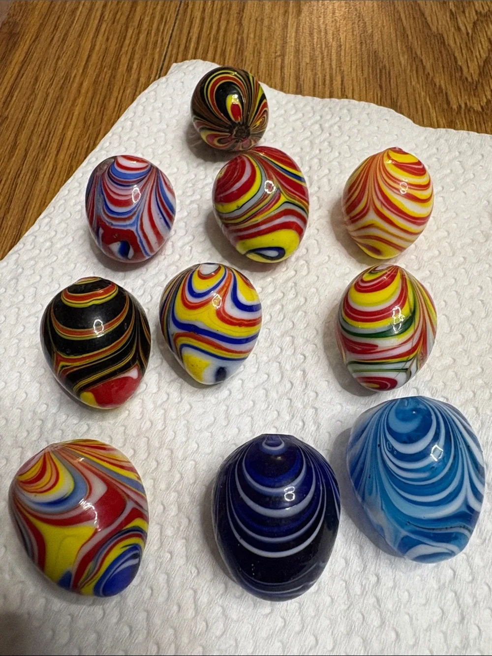 Handmade Swirled Glass Marbles - Multicolor - Picture 2 of 4